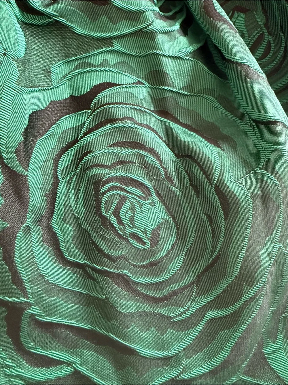 Blueberi Boulevard Girls Black Velvet & Green Floral Party Dress Pearl Trim SZ 5